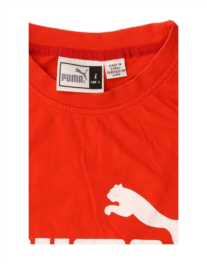 PUMA Womens Graphic Vest Top UK 14 Large Red Vintage Puma and Second-Hand Puma from Messina Hembry 