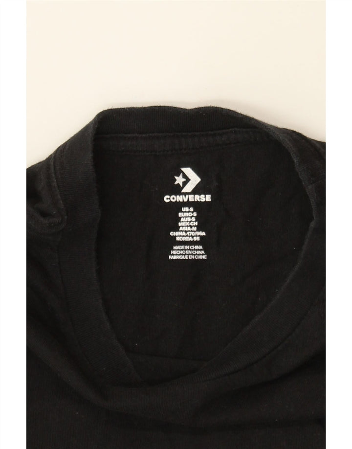CONVERSE Mens T-Shirt Top Small Black Cotton Vintage Converse and Second-Hand Converse from Messina Hembry 