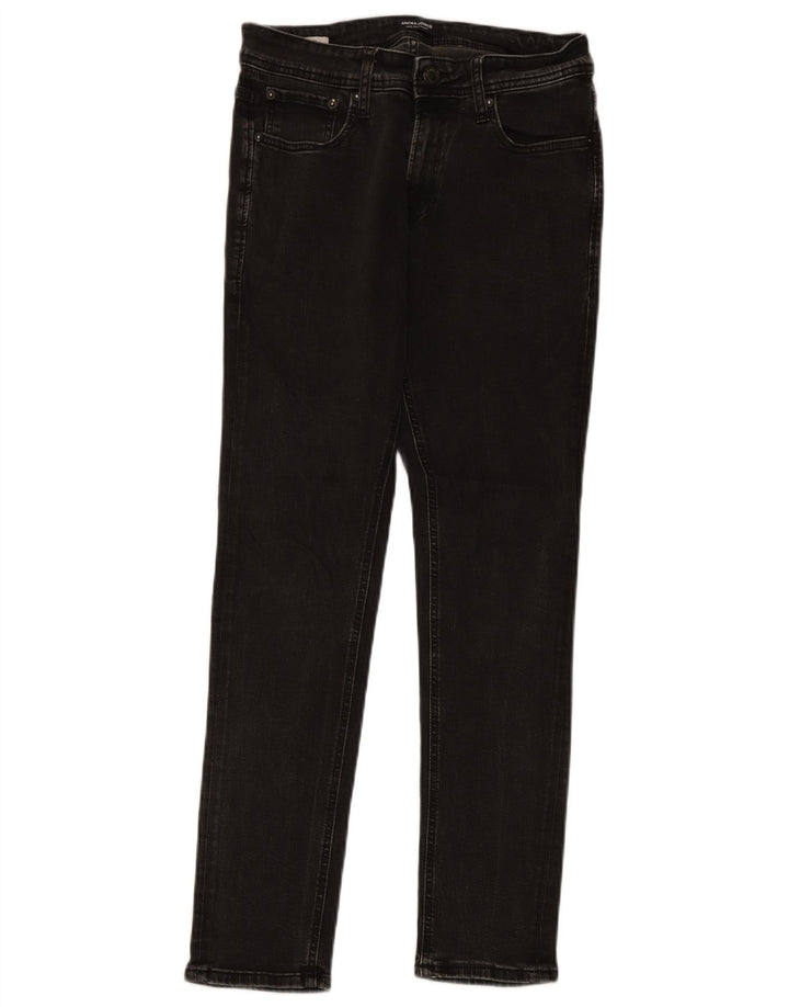 Jack & Jones Mens Slim Jeans W30 L30 Grey Cotton