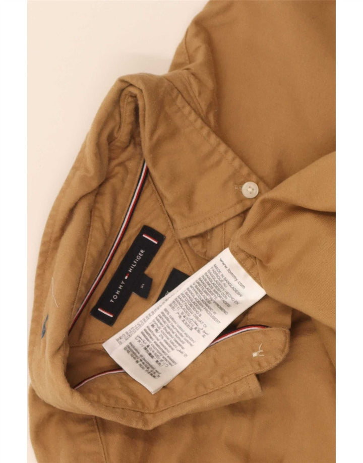 Tommy Hilfiger Herrenhemd XL Beige Baumwolle