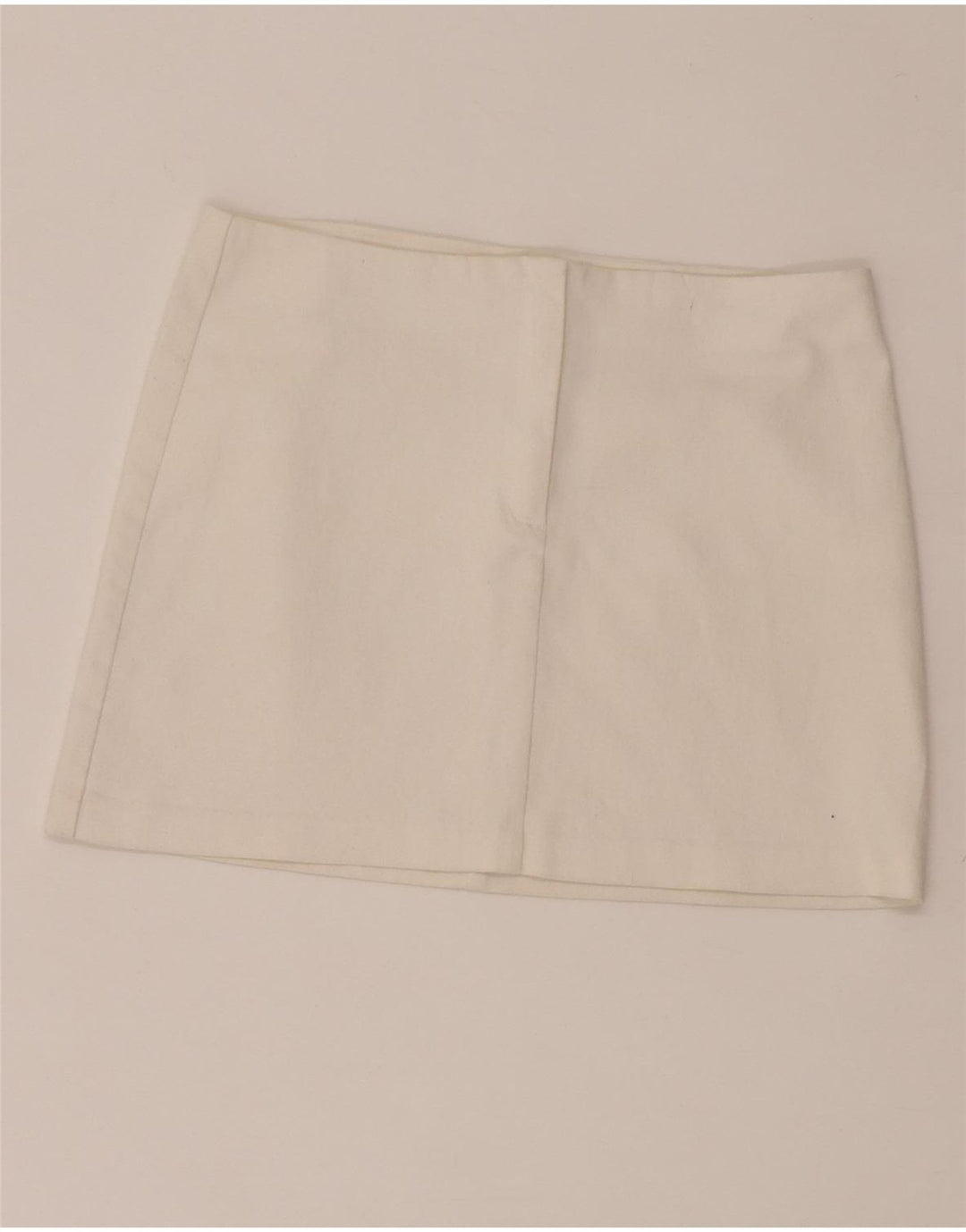 Benetton Damen Minirock W28 Mittelweiß