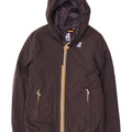K-Way Dame Hooded Windbreaker Jacket UK 14 Medium Sort Polyamid