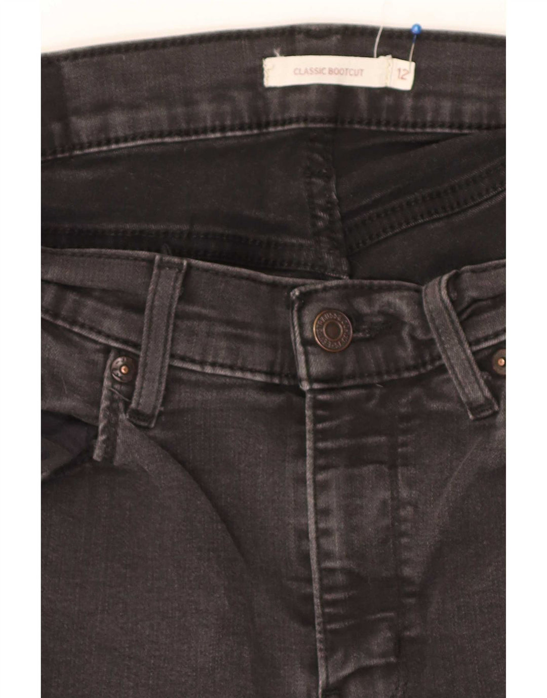 Levi's Womens Classic Fit Bootcut Jeans US 12 Large W30 L29 Black