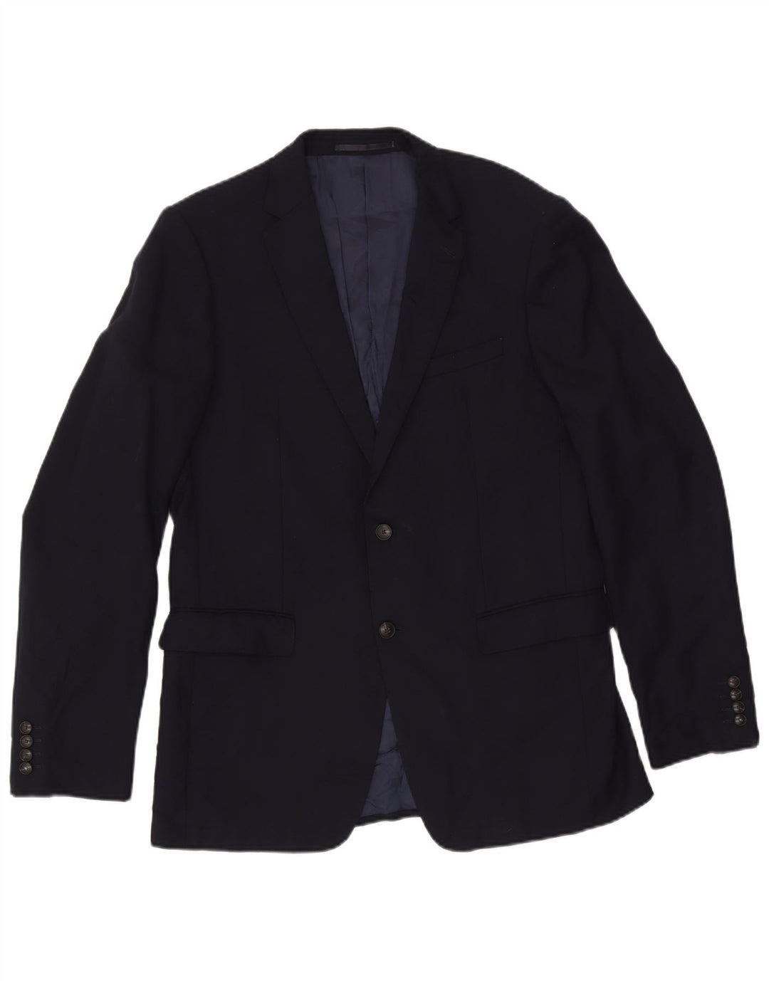 Giacca blazer a 2 bottoni da uomo Marks & Spencer UK 42 Large in lana blu navy