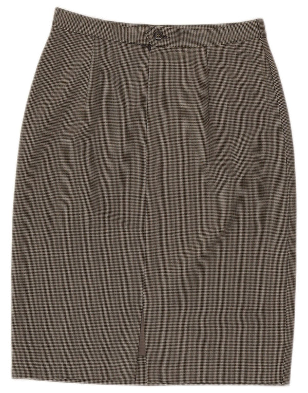 L.Pucci Damen Bleistiftrock IT 46 Large W30 Schwarzer Hahnentritt-Polyester