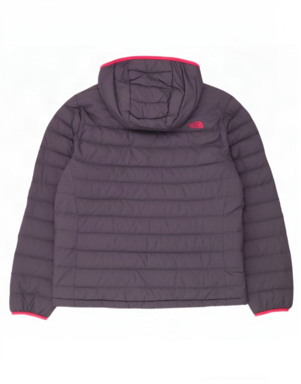 The North Face Wattierte Damenjacke mit Kapuze, UK 16, großes graues Nylon