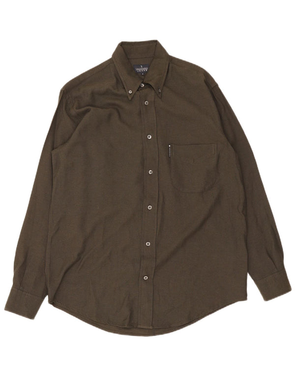 Camisa Trussardi Hombre Small Caqui Viscosa