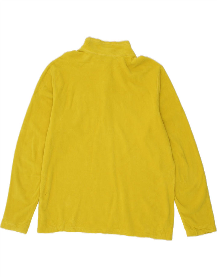EDDIE BAUER Mens Zip Neck Fleece Jumper XL Yellow Polyester Vintage Eddie Bauer and Second-Hand Eddie Bauer from Messina Hembry 