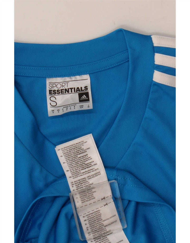 Adidas Herren T-Shirt Top Small Blue Polyester