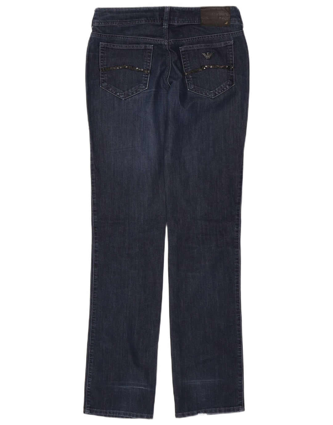 ARMANI Womens Straight Jeans W28 L34 Blue Cotton