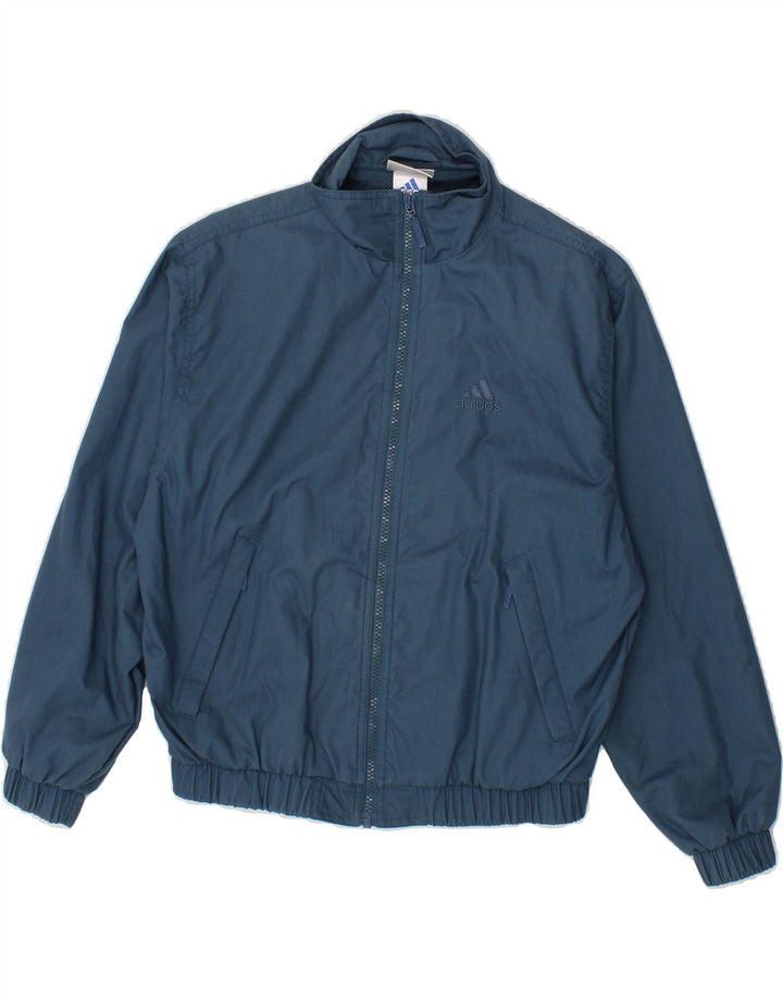 ADIDAS Boys Tracksuit Top Jacket 11-12 Years Navy Blue Polyester Vintage Adidas and Second-Hand Adidas from Messina Hembry 