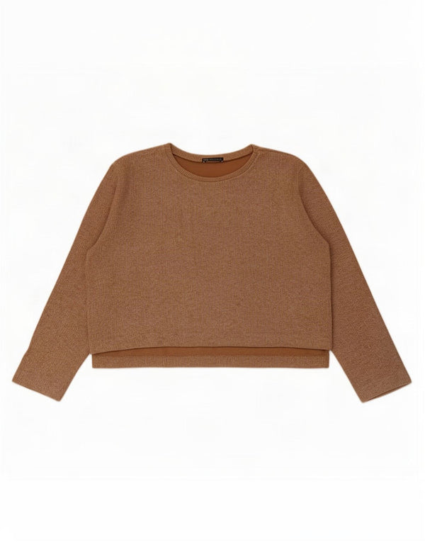 Crop Top pentru femei Zara cu mânecă lungă UK 18 XL Bej