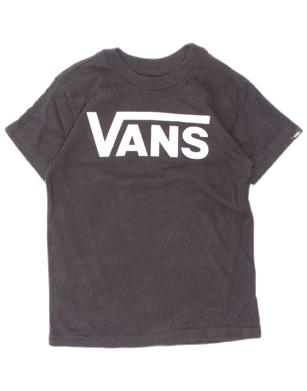 Vans Boys Classic Fit Grafisk T-Shirt Top 2-3 år Sort Bomuld