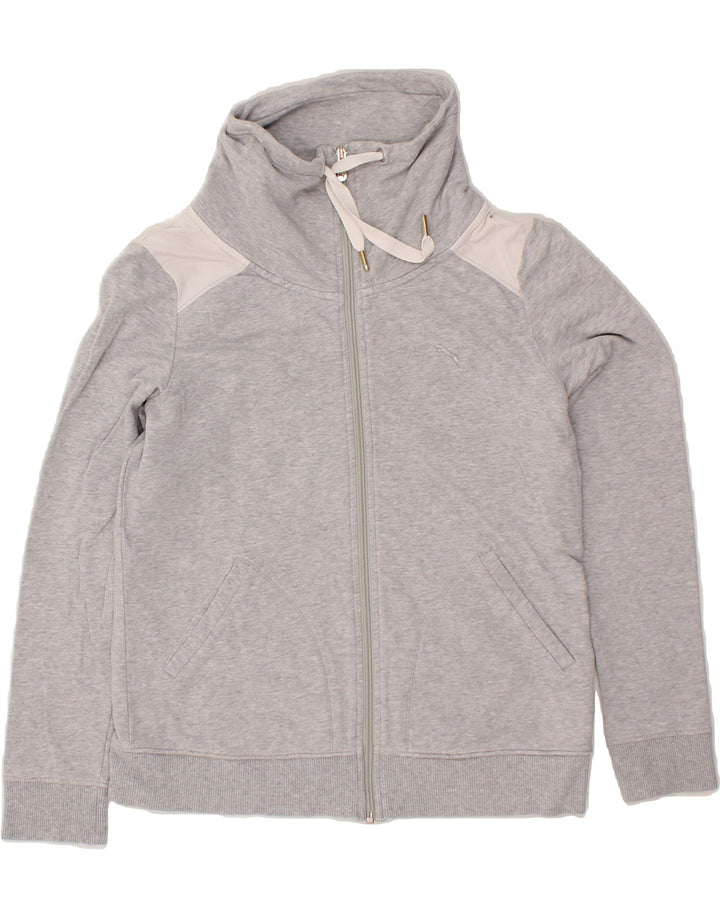 PUMA Womens Tracksuit Top Jacket UK 16 Large  Grey Colourblock Cotton Vintage Puma and Second-Hand Puma from Messina Hembry 