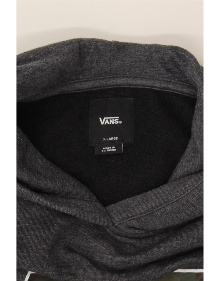 VANS Womens Graphic Hoodie Jumper UK 18 XL Grey Cotton Vintage Vans and Second-Hand Vans from Messina Hembry 