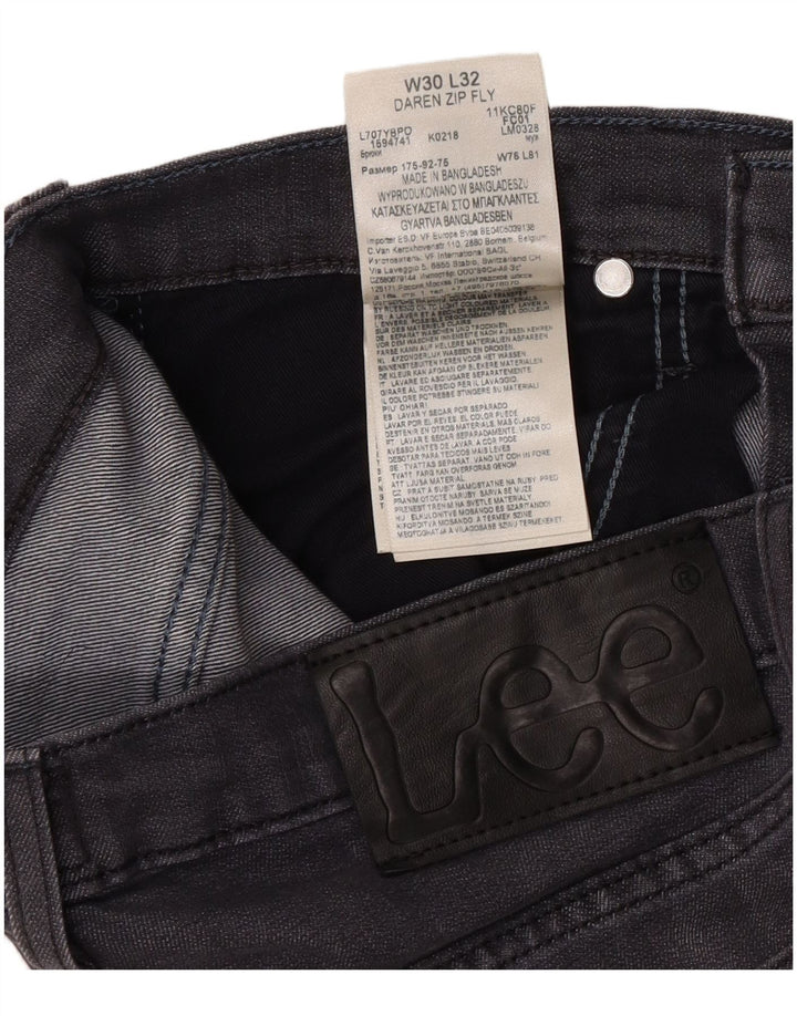 Lee Dame Daren Zip Fly Slim Jeans W30 L32 Grå Bomuld
