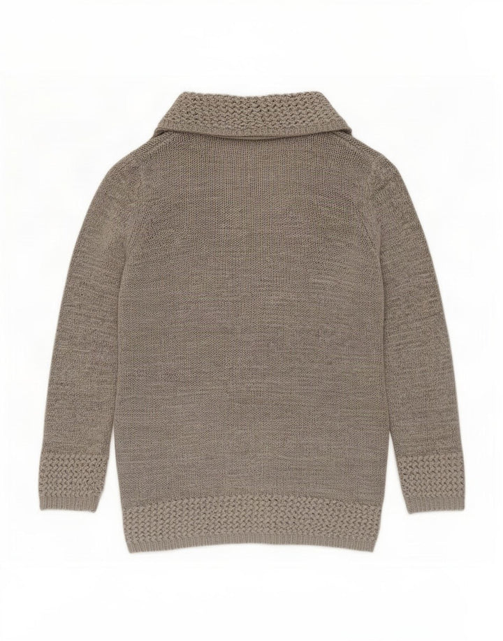 Marks & Spencer Womens Classic Open Cardigan Sweater UK 16 Large Grey