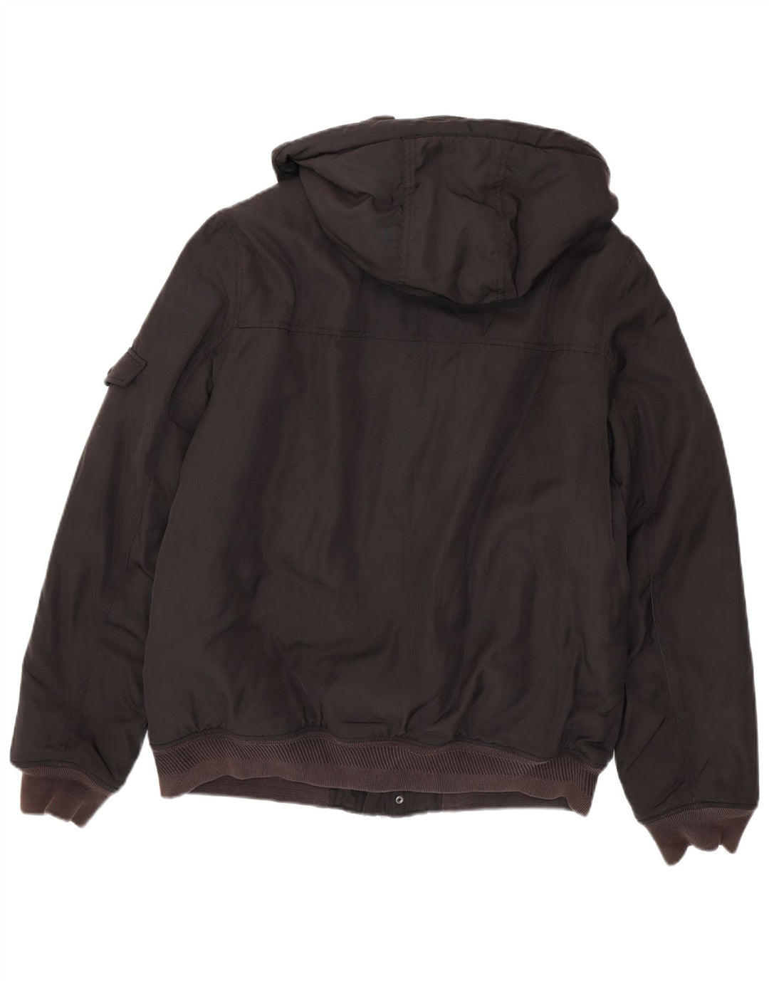 Tommy Hilfiger Mens Hooded Bomber Jacket UK 42 XL Black Polyester