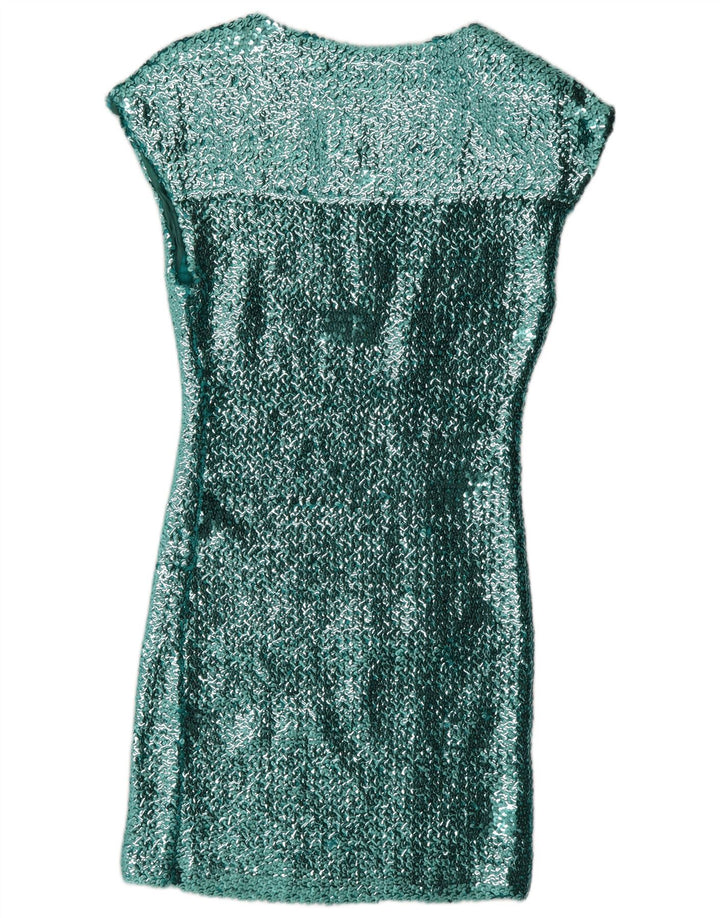 Vintage Womens Sheath Dress UK 10 Small Green
