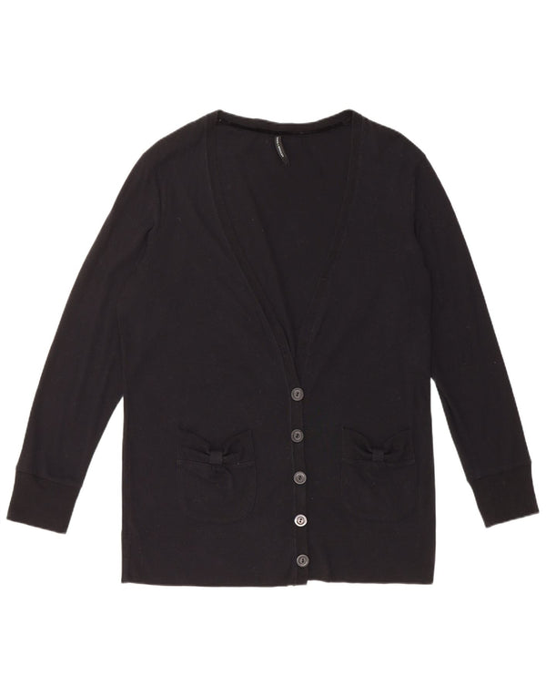 Marks & Spencer Dame Cardigan Sweater UK 18 XL Sort Bomuld