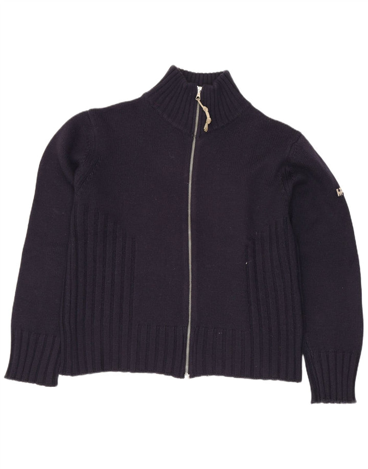 Meltin' Pot Dame Cardigan Sweater UK 14 Medium Navy Blue Wool