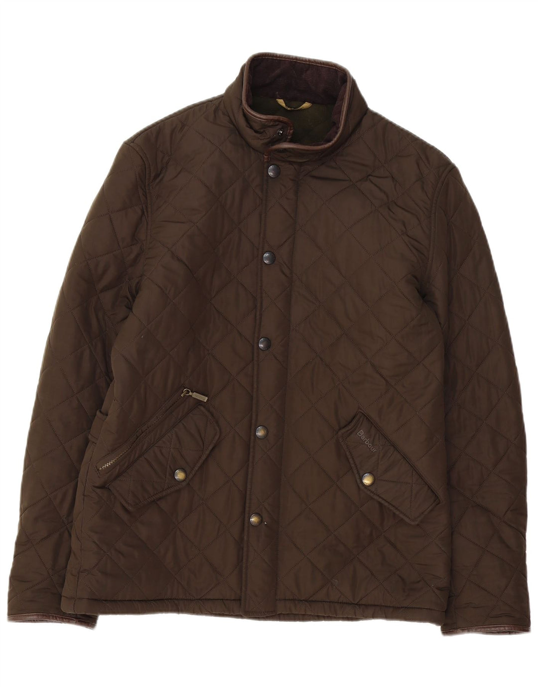 Barbour Veste matelassée pour homme UK 40 Large Marron Polyester