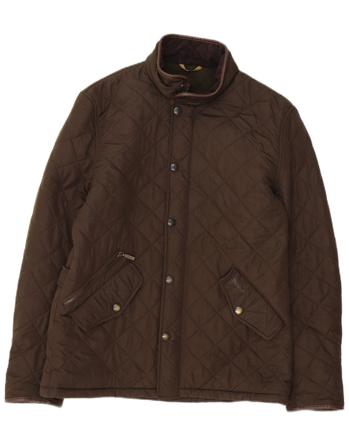 Barbour Veste matelassée pour homme UK 40 Large Marron Polyester