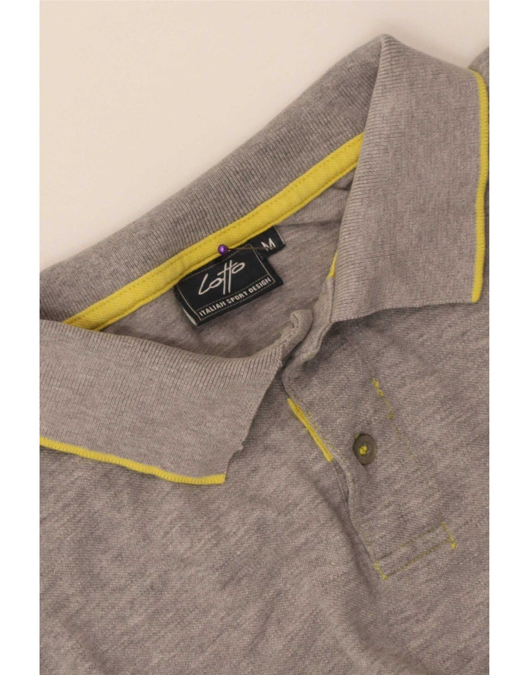 Lotto Polo Homme Gris Moyen Rayé