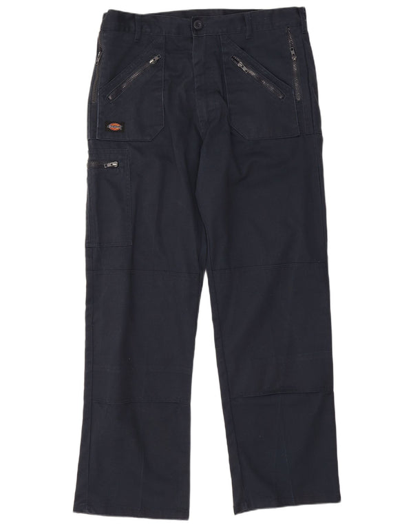 Dickies Pantalones cargo rectos para hombre W34 L31 Poliéster azul marino