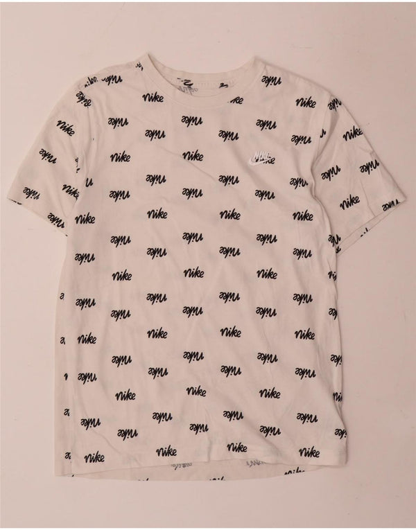 Nike grafisk t-shirt til mænd, medium hvid bomuld