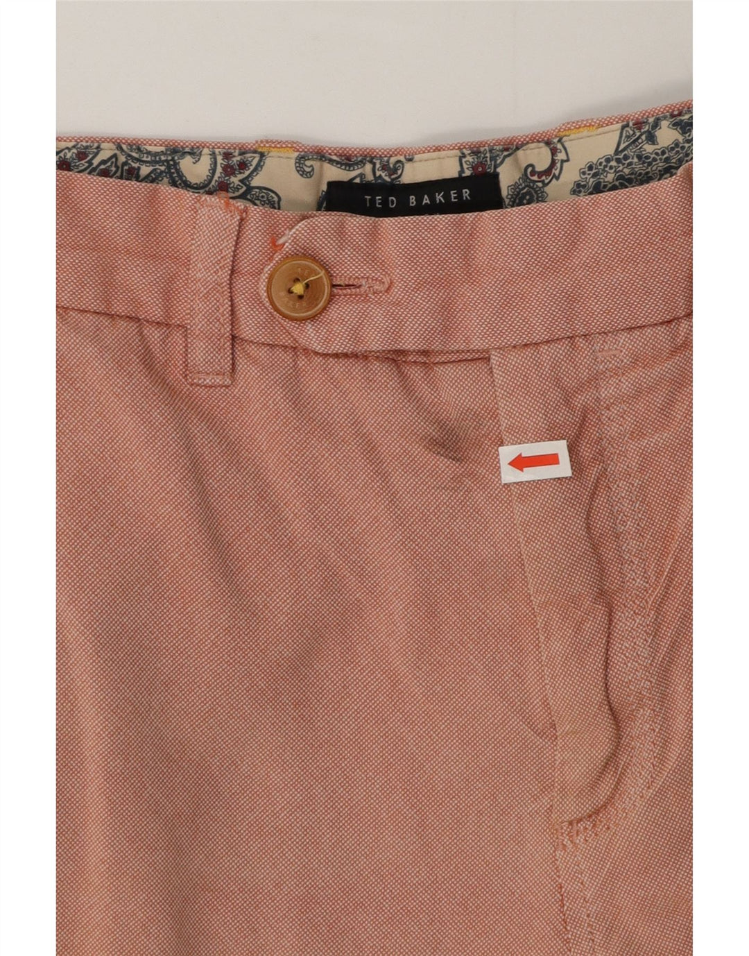 Ted Baker Mens Chino Shorts W36 Large Pink