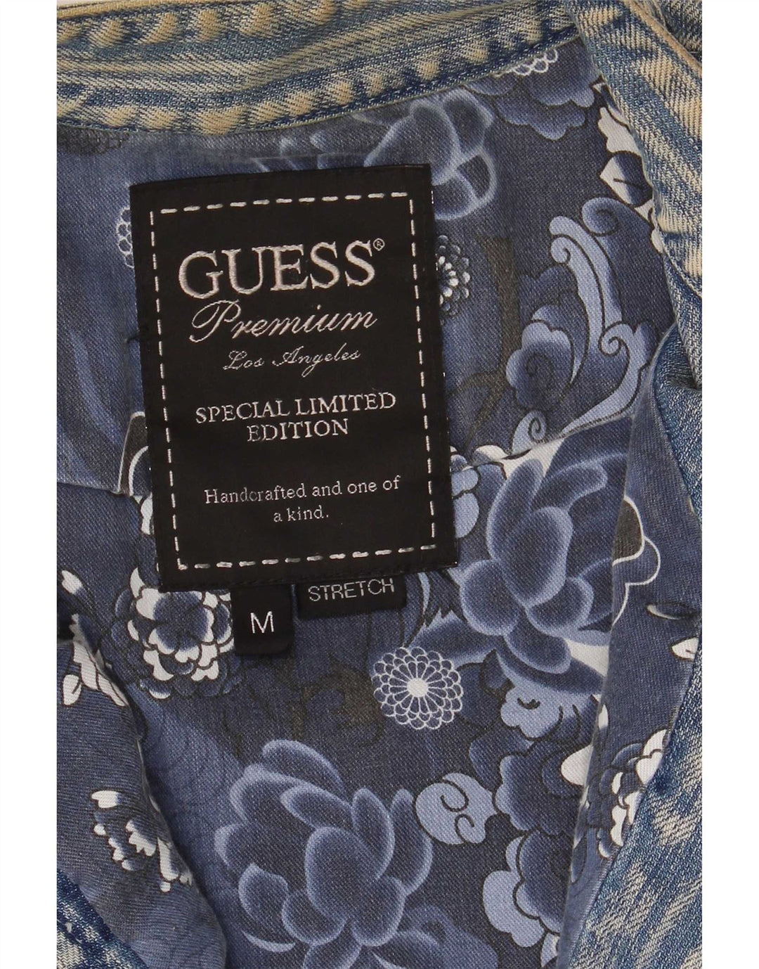 Guess Womens Denim Jacket UK 12 Medium Blue Cotton