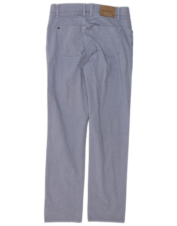 Pantaloni casual slim fit da uomo Jeckerson W32 L30 cotone blu