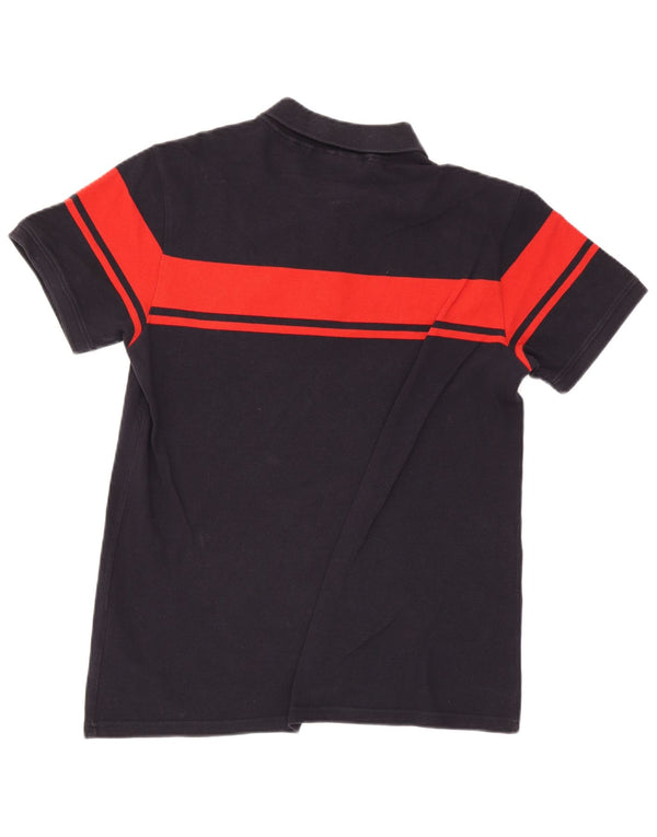 Polo da uomo Sergio Tacchini grande in cotone color block blu navy