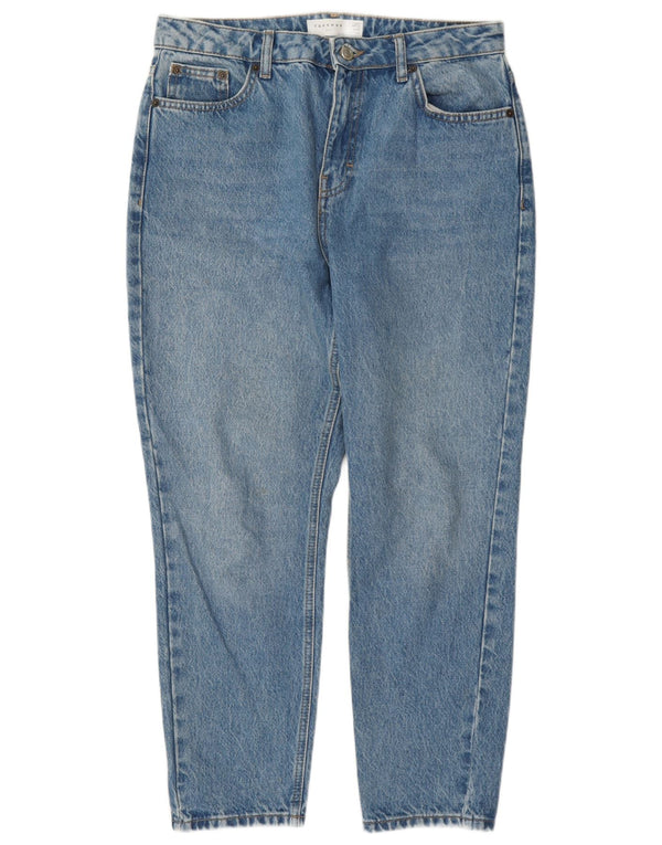 Topshop Womens Mom High Waist Tapered Jeans W30 L28 Blue Polyester