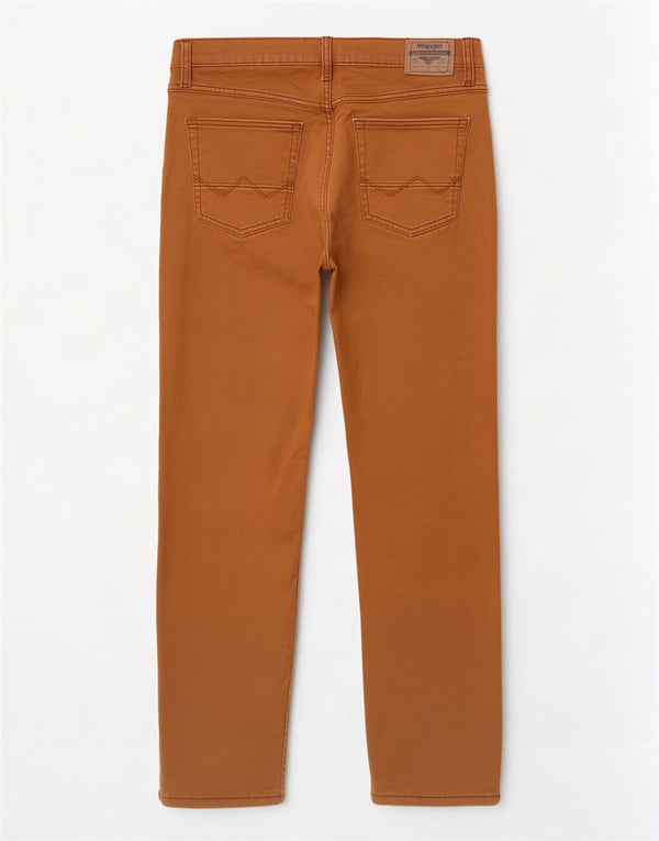 Wrangler Pantalones informales rectos para hombre W33 L30 Algodón marrón