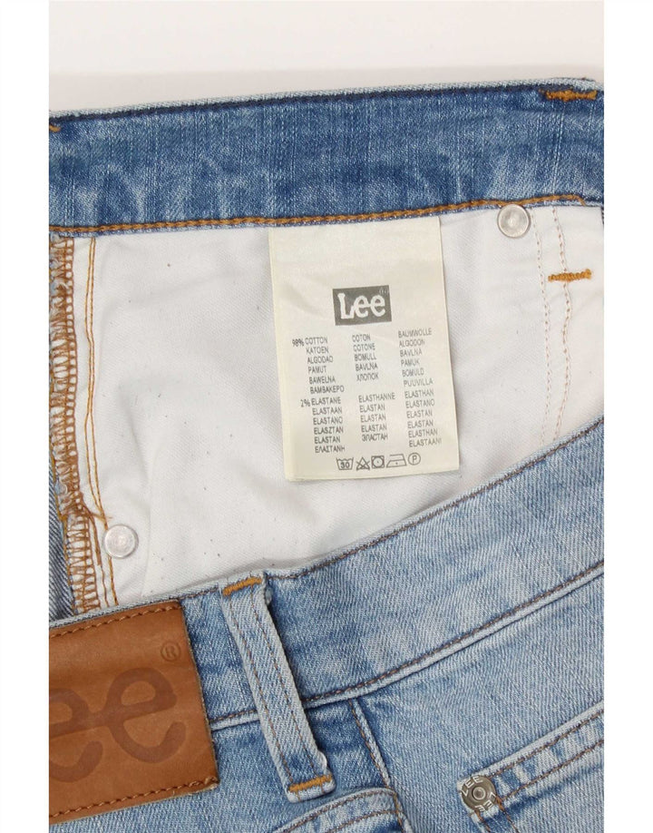 Lee Mens Rider Denim Shorts W31 Algodón Azul Medio