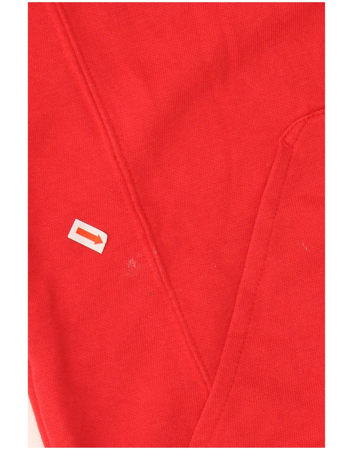CHAMPION Mens Zip Hoodie Sweater Large Red Cotton