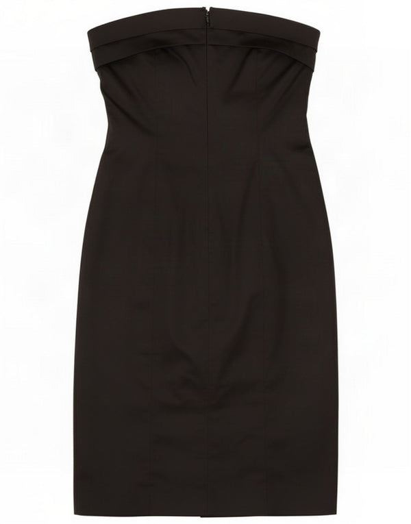 Coast Womens Strapless Dress UK 12 Medium Black Floral Acetate