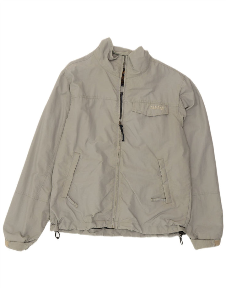 WOOLRICH Mens Bomber Jacket UK 40 Large Blue Nylon