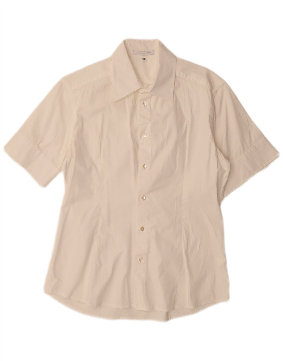 Camicia a maniche corte da donna Daniele Alessandrini UK 14 Medium White