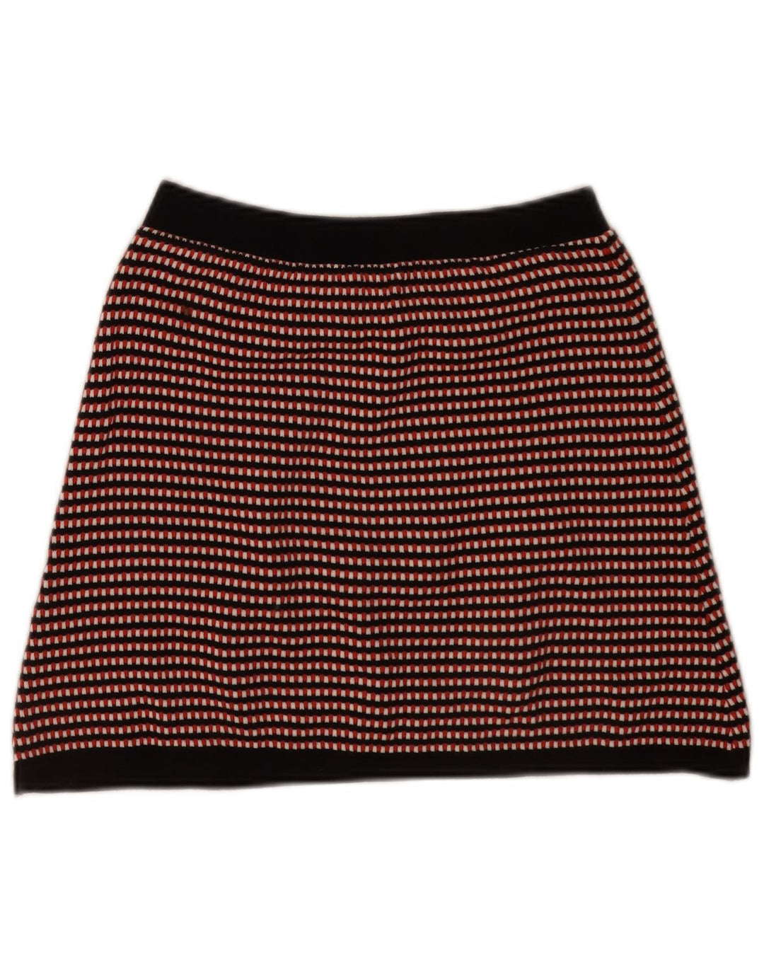 Zara Womens Knit A-Line Skirt Medium W28  Red Striped Cotton