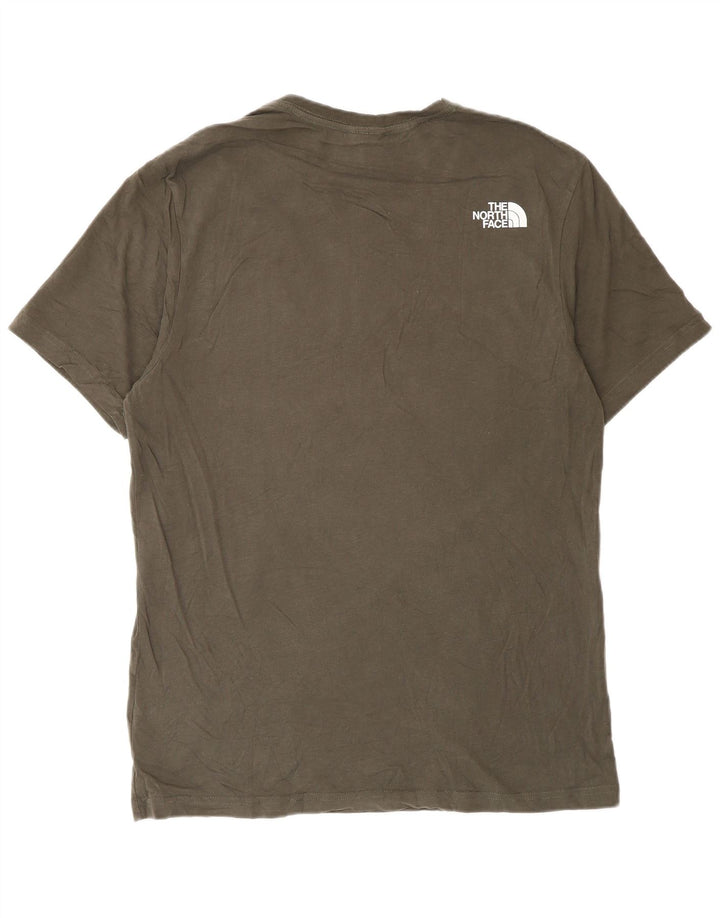 The North Face Mens Graphic T-Shirt Top Medium Khaki Cotton
