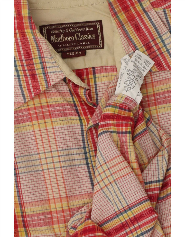 Camisa Marlboro Classics Hombre Mediana Cuadros Multicolor Algodón