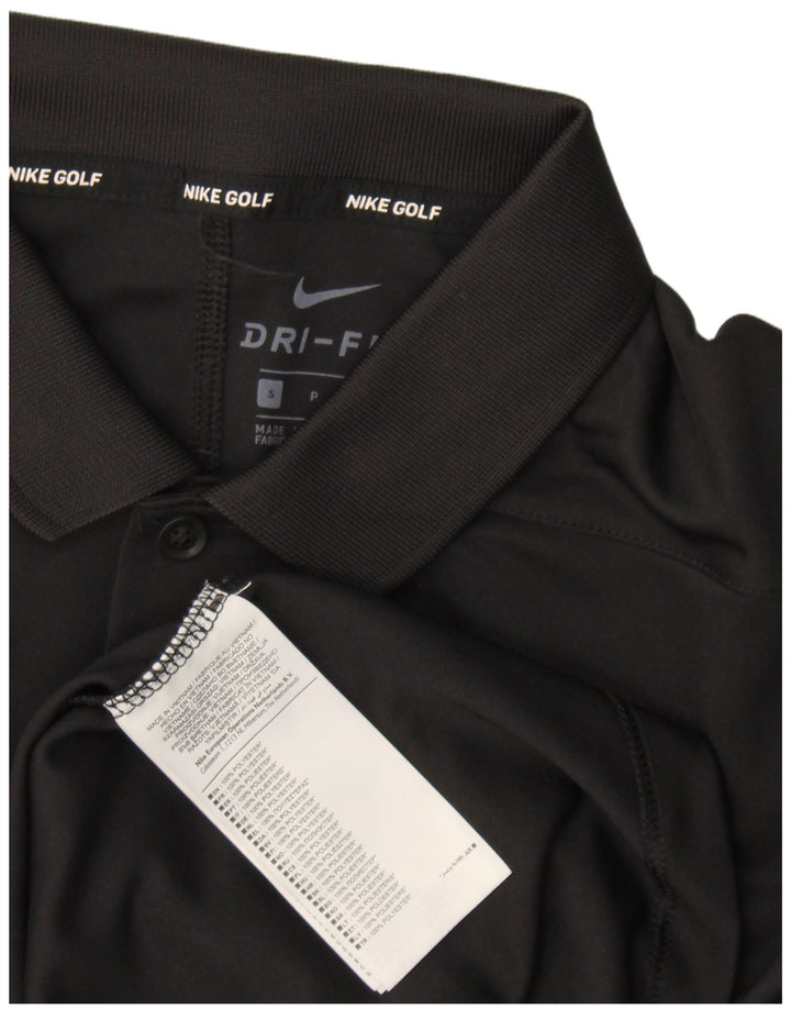 Nike Herren Dri Fit Poloshirt, Größe S, Schwarz, Polyester
