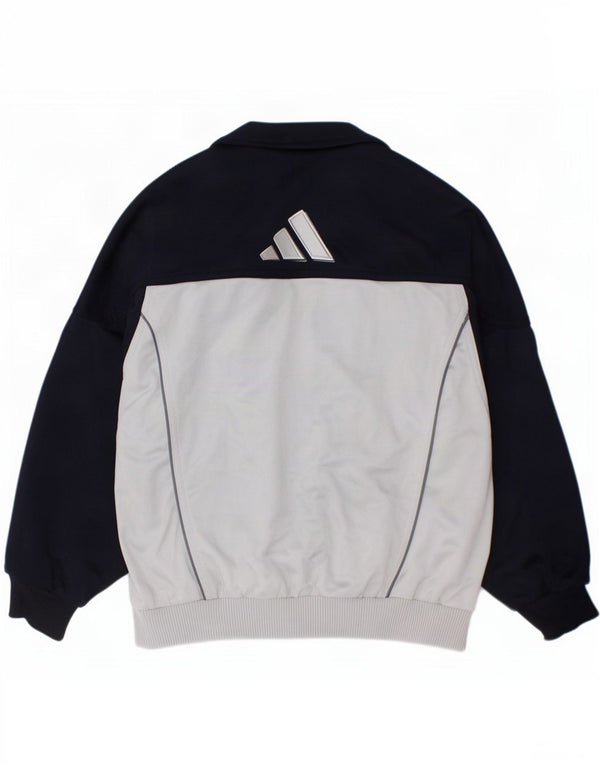 Adidas Jungen Grafik-Trainingsanzug-Top-Jacke, 7–8 Jahre, Marineblau, Farbblock