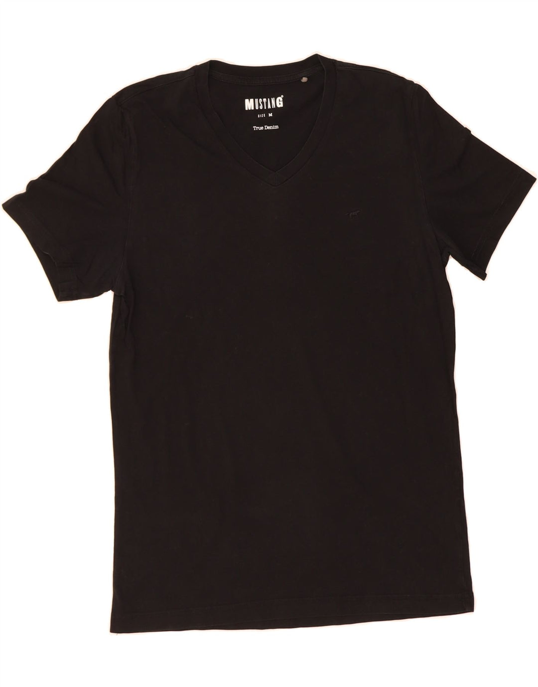 MUSTANG Mens T-Shirt Top Medium Black Cotton Vintage Mustang and Second-Hand Mustang from Messina Hembry 