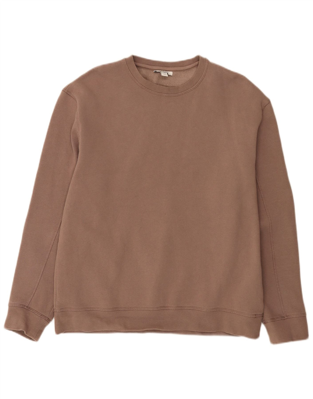 Topshop Womens Sweatshirt Jumper UK 14 Medium Brown Cotton