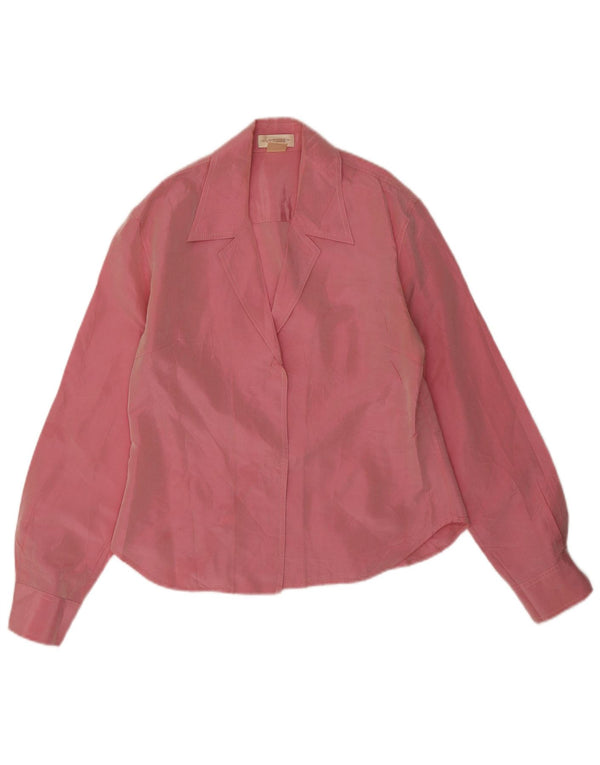 Vintage Womens Shirt Blouse EU 38 Medium Pink Acetate