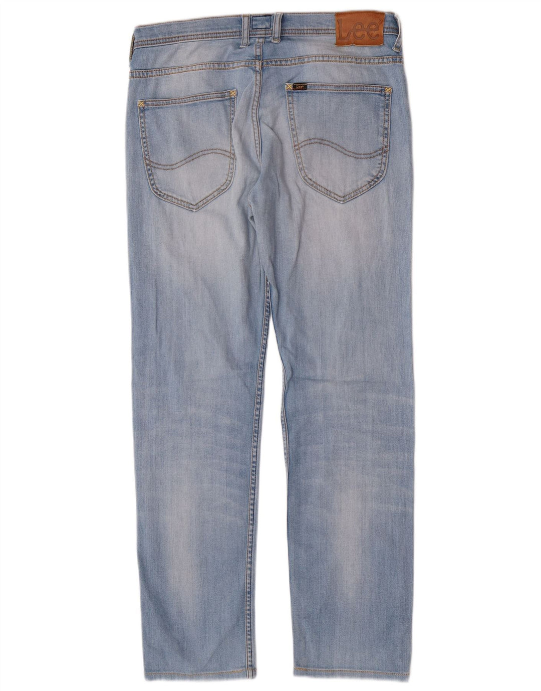 Lee Womens Distressed Straight Jeans W30 L30 Blue